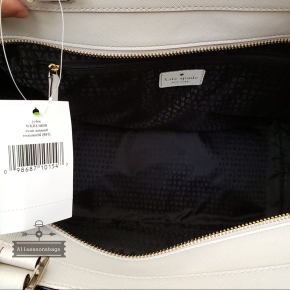 NWT Kate spade NY swan around Jules tote black bag - Picture 7 of 8
